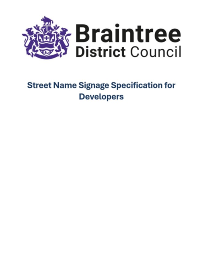 Street name signage specification front cover preview image