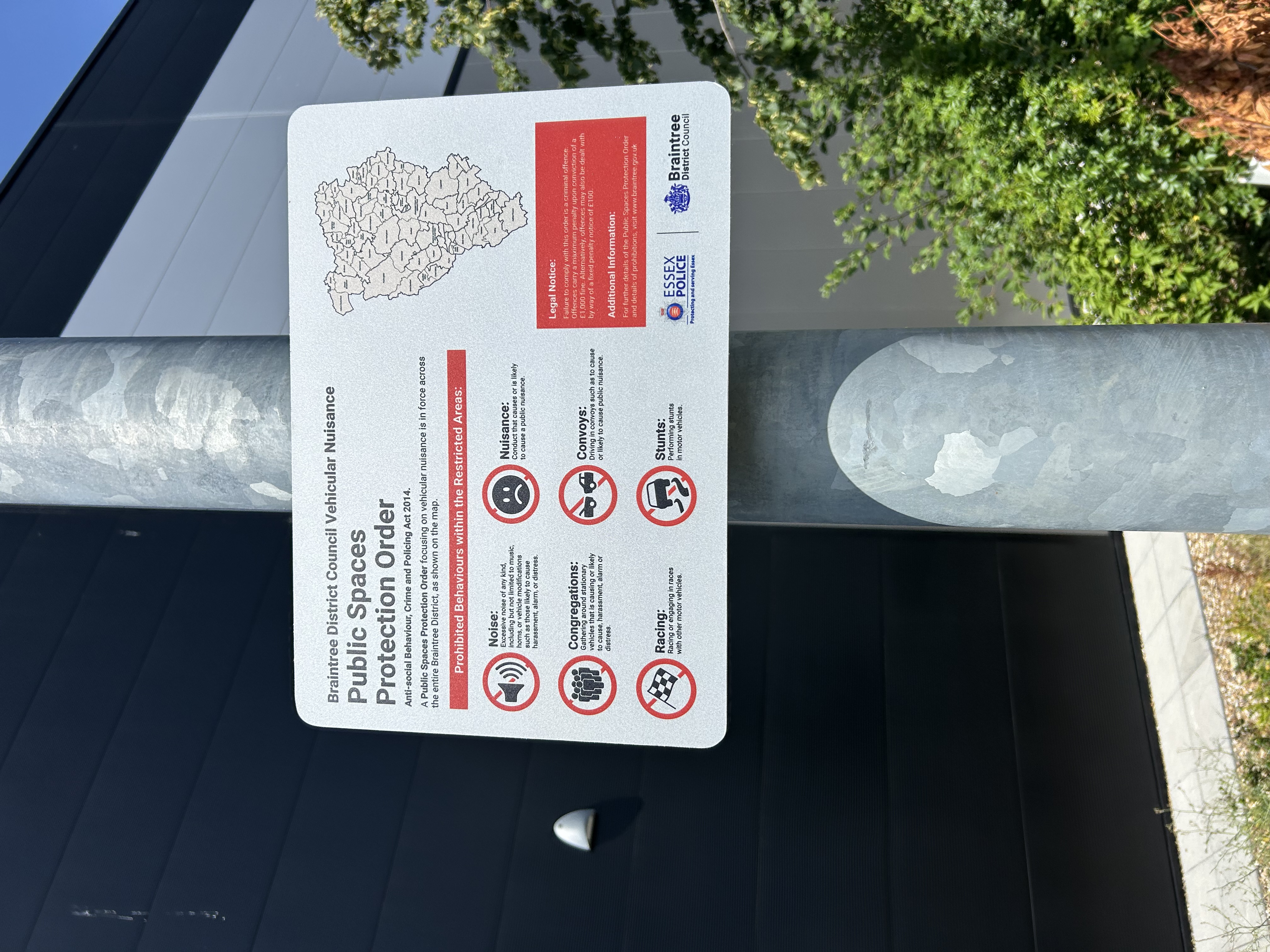 Image of vehicle pspo sign